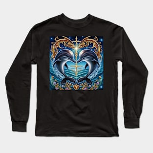 Dolphin Hearts Of Love 12 Long Sleeve T-Shirt